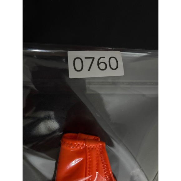 Mars The Label 8 Orange Vinyl Corset Top Bustier Stripper Club Dominatrix Latex - Picture 10 of 11